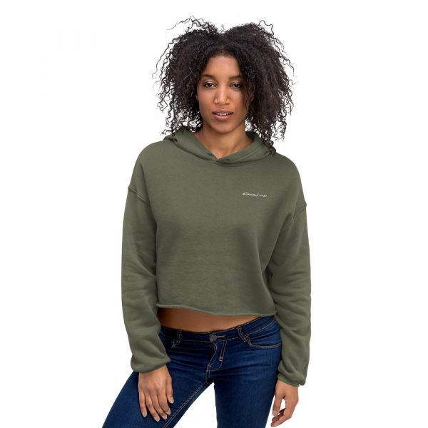 Determined Wolf Crop Hoodie - Image 3