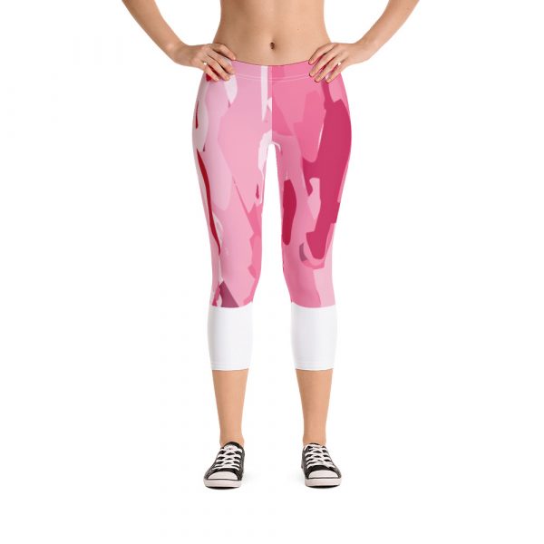 Light Pink Camo Capri Leggings