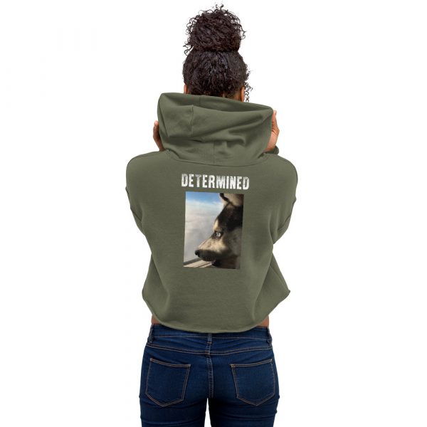 Determined Wolf Crop Hoodie - Image 4