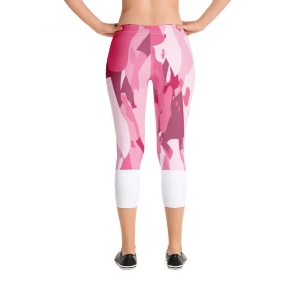 Light Pink Camo Capri Leggings - Image 2